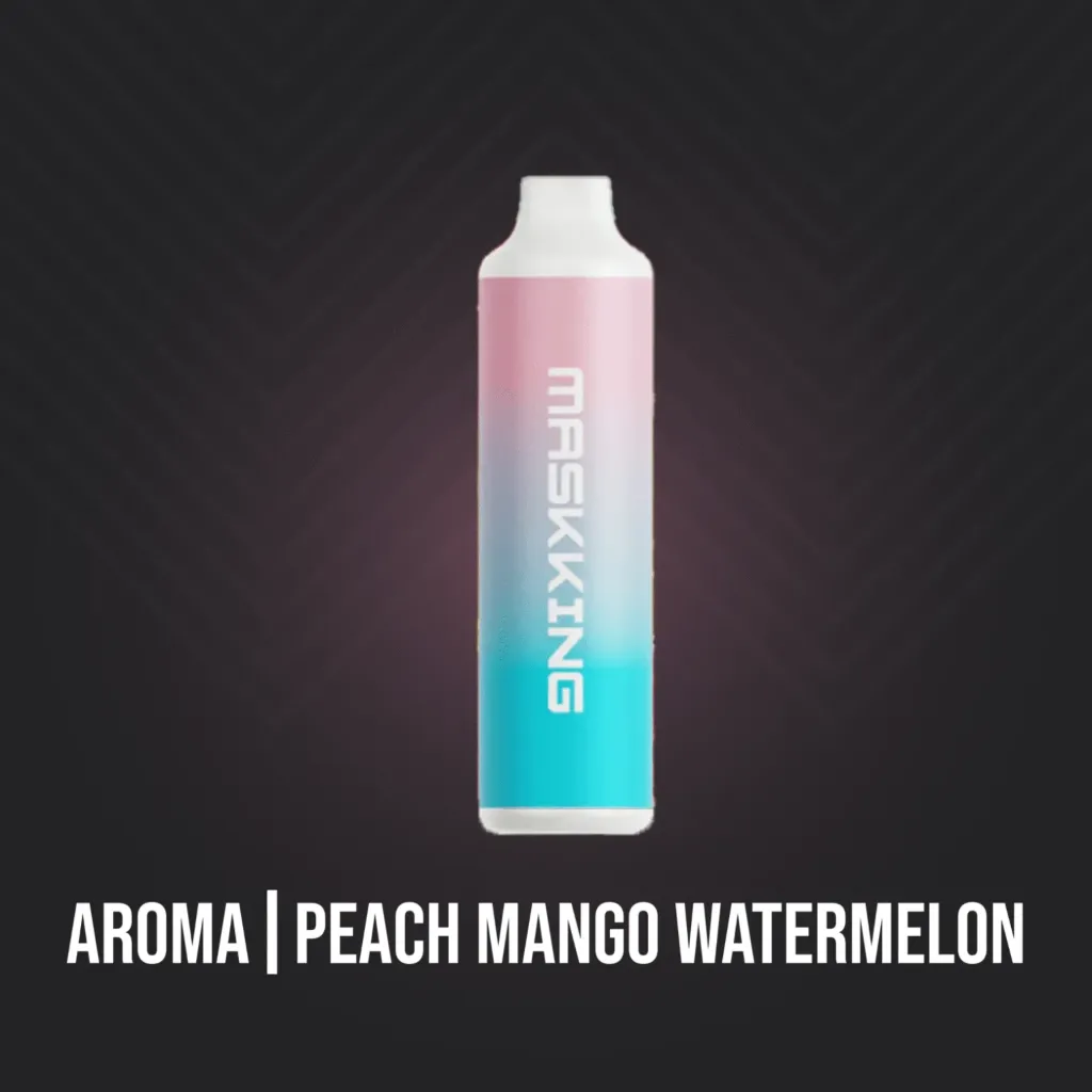 [% de nicotina: 5% 6000+ hits Batería: 650 mAh (recargable) Capacidad del Pod: 15mL] Maskking PEACH MANGO WATERMELON